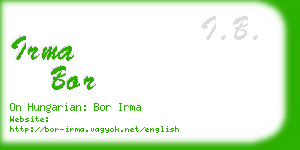 irma bor business card